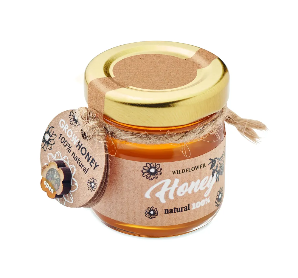 Bumle · Wilde bloemenhoning pot 50 gr – Hout