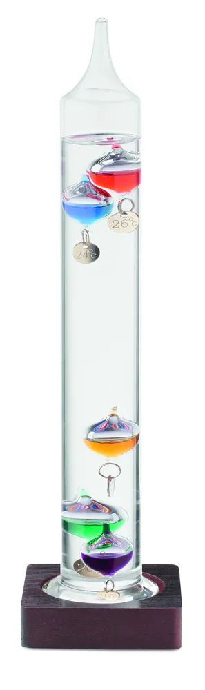 Galileo thermometer glas 28cm – Transparant