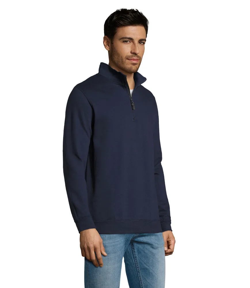 Stan Sweater met Rits 260 – Franse marine