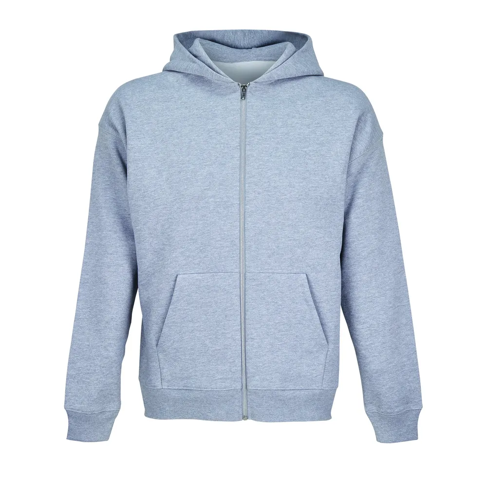 Jelo Unisex Full-Zip Hoodie – Grijs gemêleerd 2