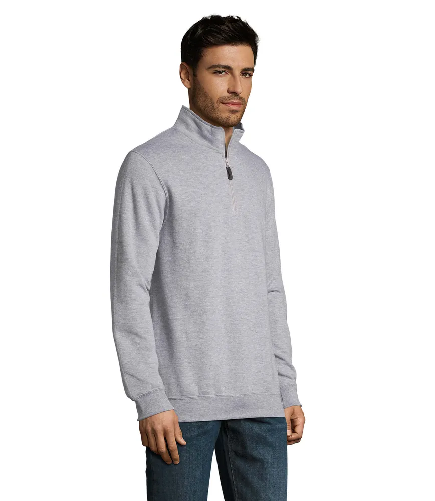 Stan Sweater met Rits 260 – Grijs gemêleerd 2