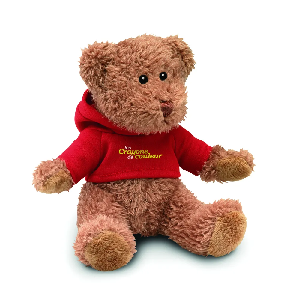 Johnny · Teddybeer met sweatshirt – Rood