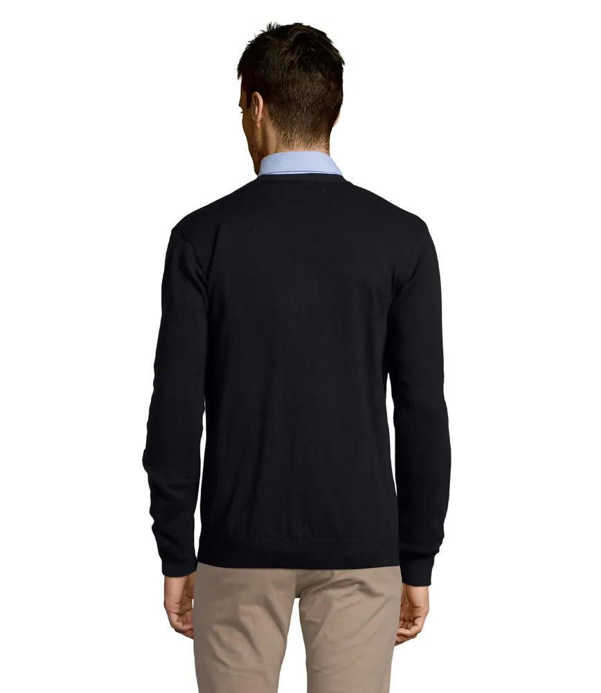 Golden Men V-Neck Cardigan – Marine