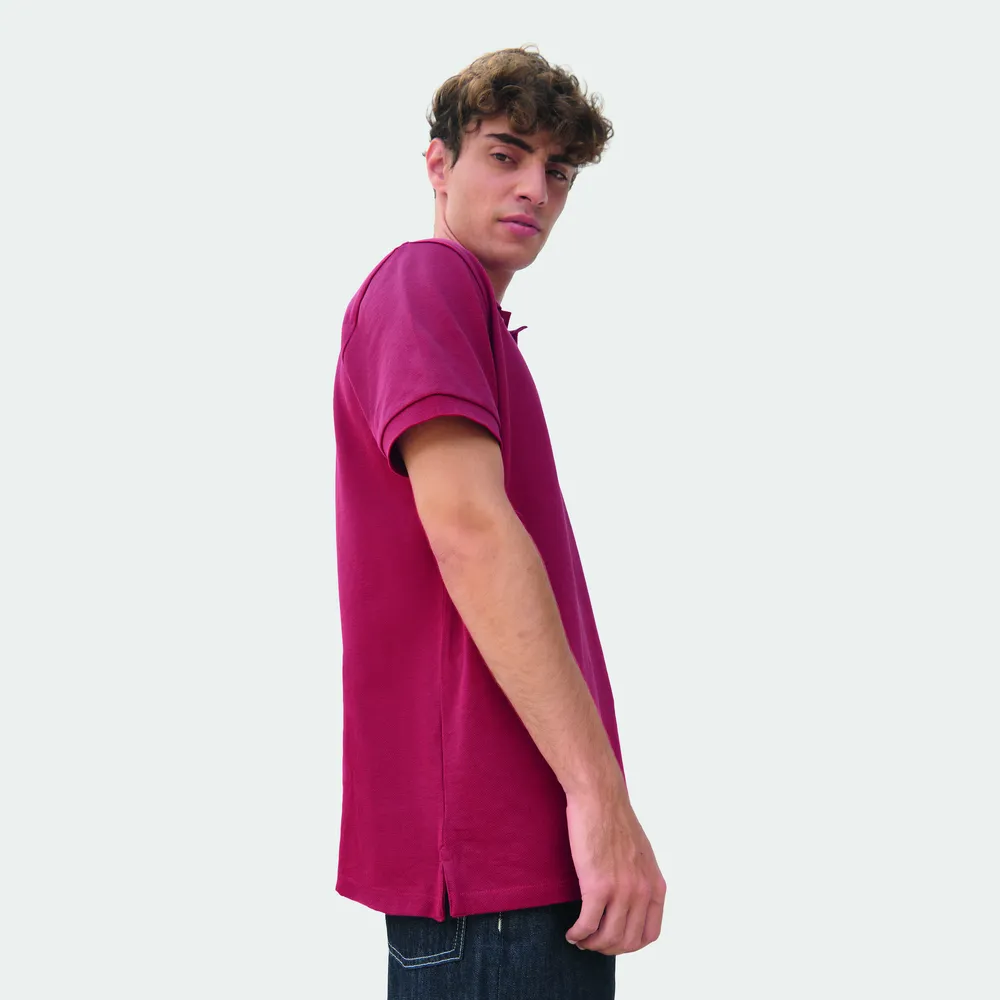 Pacific Heren Polo – Folk red twin