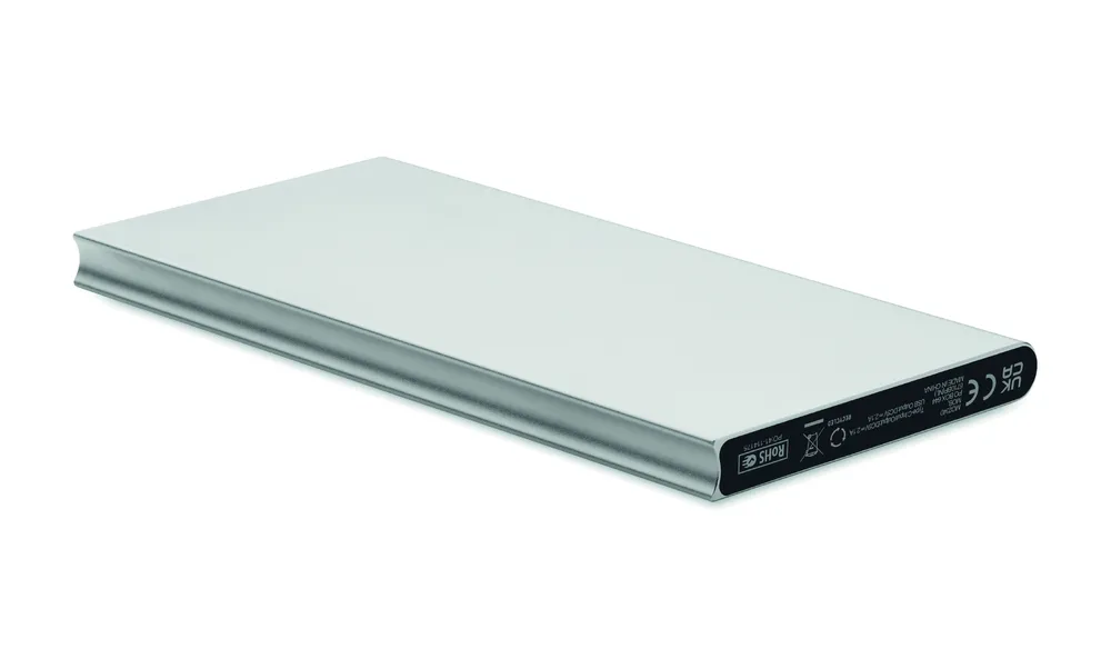Powerflat8C · Powerbank 8000 mAh – Mat zilver