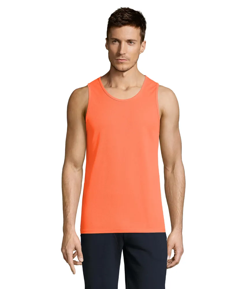 Sporty Tt Men Tank Top – Neon oranje