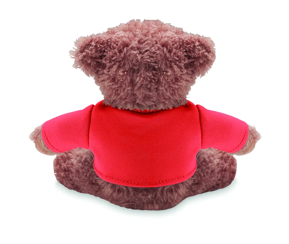 Johnny T · Teddybeer met T-shirt – Rood