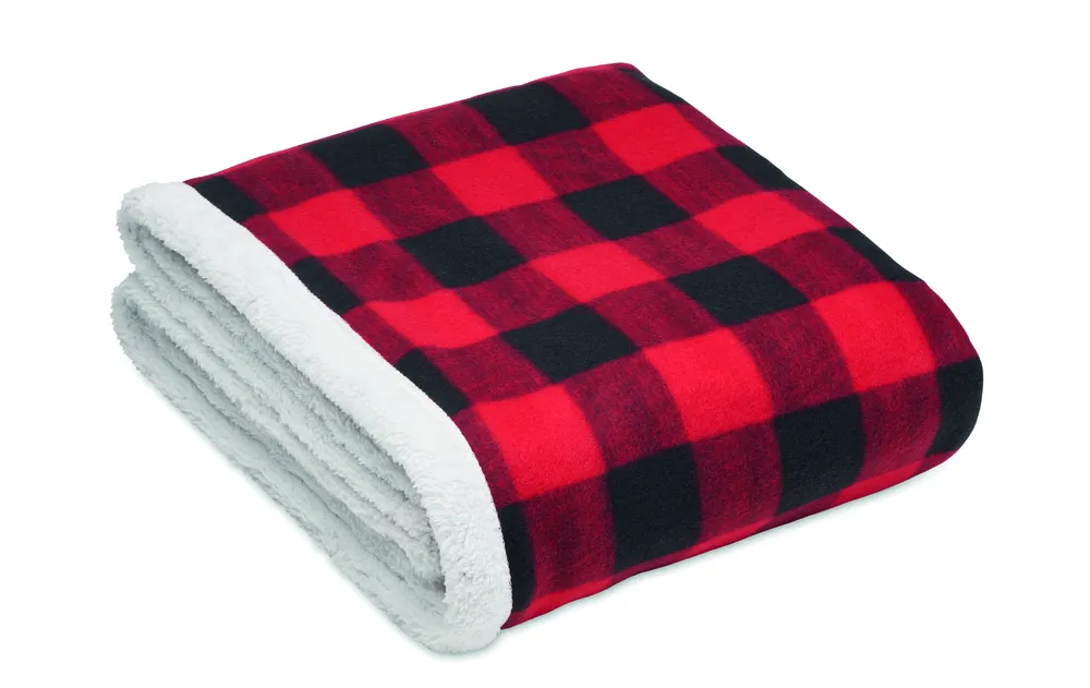 Shermatt · RPET sherpa fleecedeken – Rood