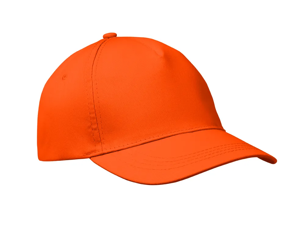Buzz · 5 panelen baseballpet 160g/m² – Oranje