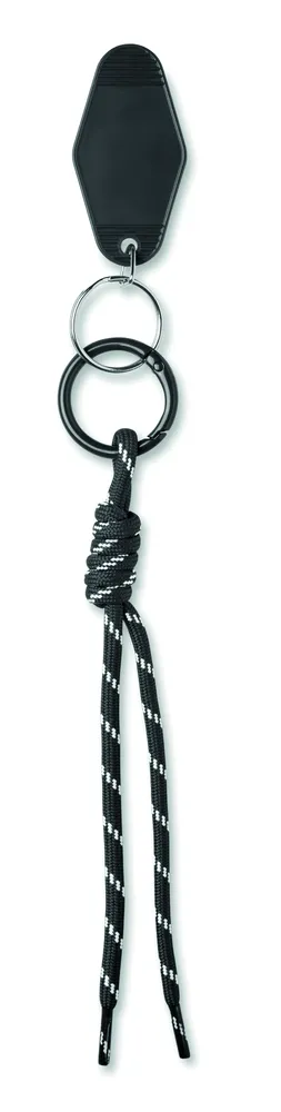 Keybraid · Sleutelhanger gevlochten touw – Zwart