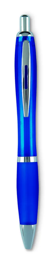 Riocolour · Balpen met drukmechanisme – Transparant blauw