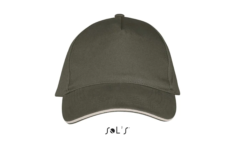 Long Beach Vijfpanelenpet – Leger/beige
