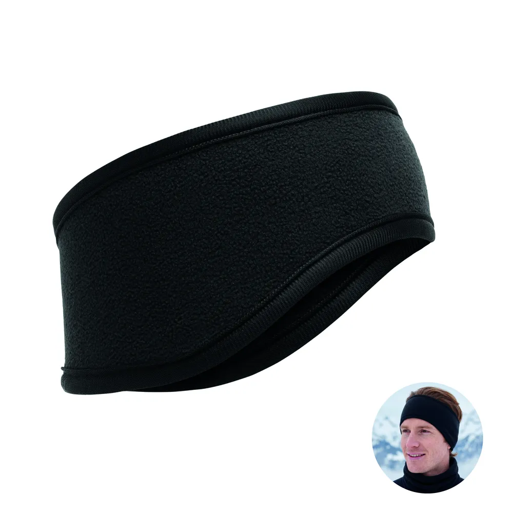 Waves · Fleece hoofdband – Zwart