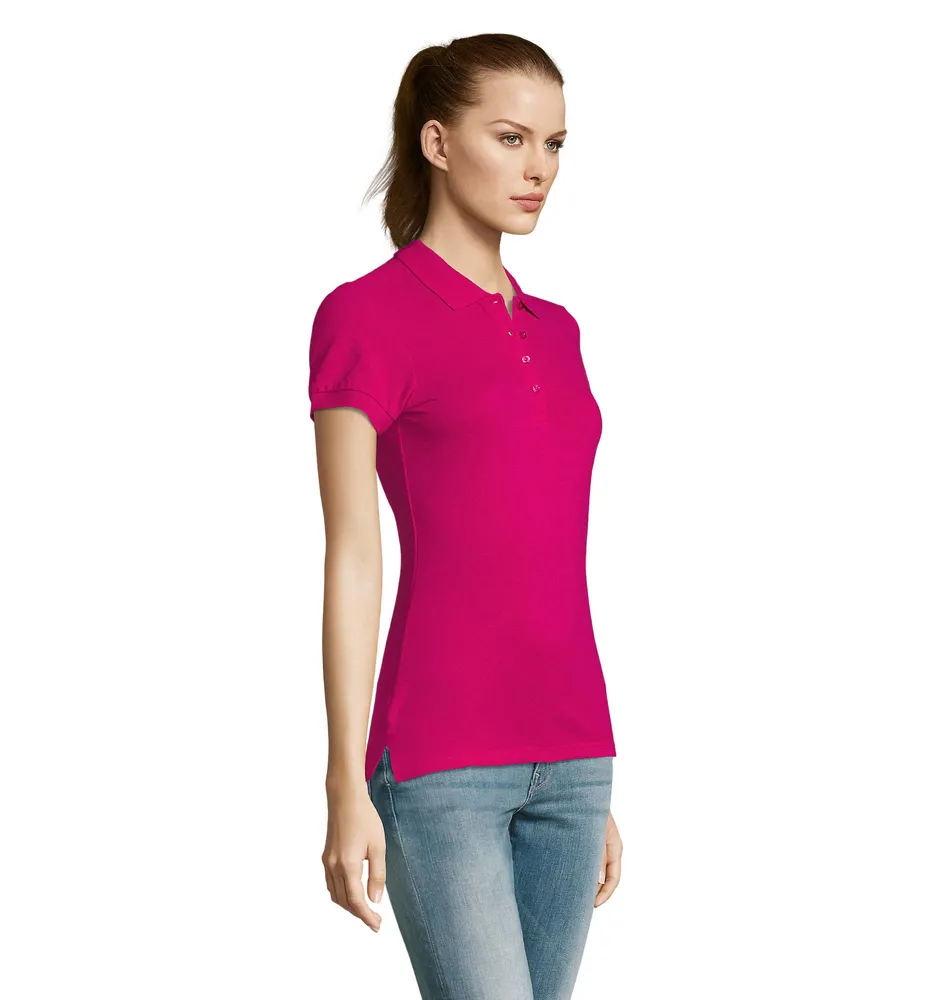 Passion dames polo 170g – Fuchsia