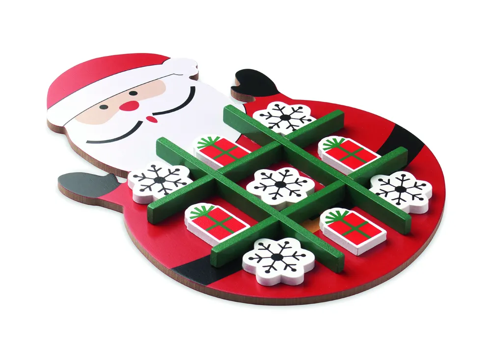 Hohotoe · Kerstmis houten tic tac toe – Rood