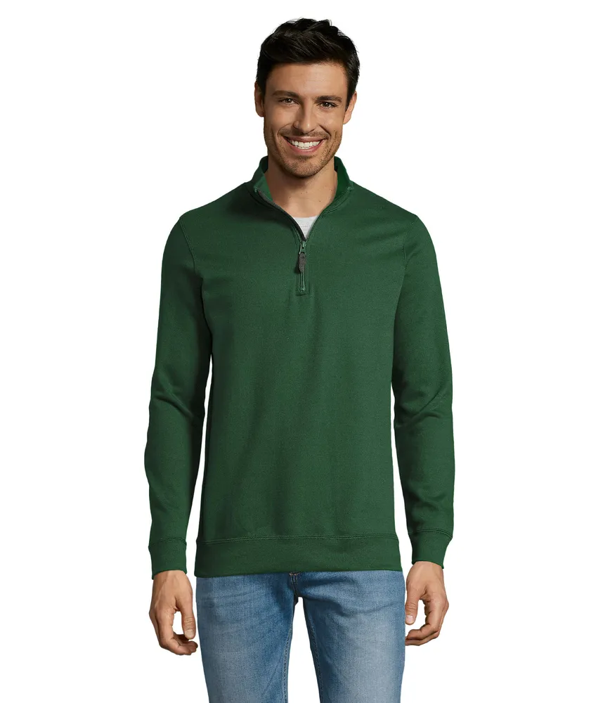 Stan Sweater met Rits 260 – Flesgroen
