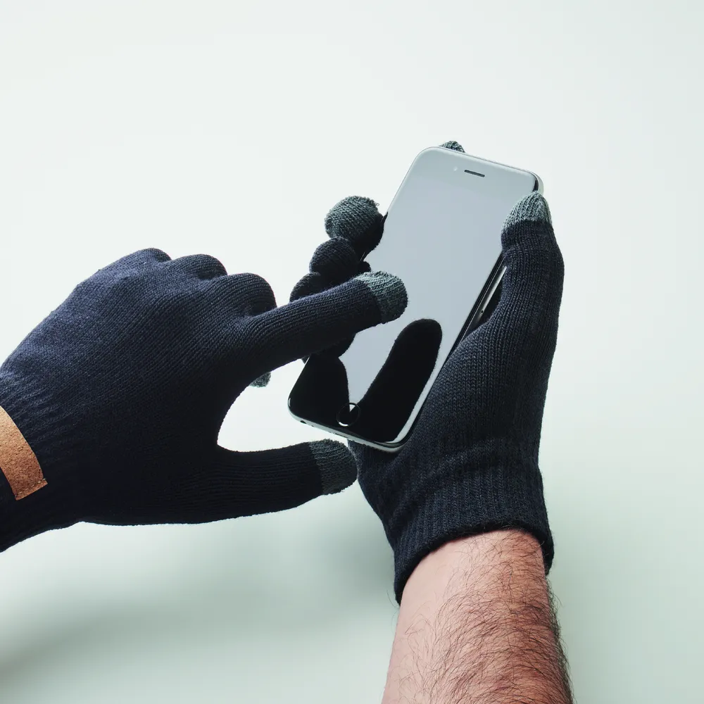 Dactile · RPET tactiele handschoenen – Zwart
