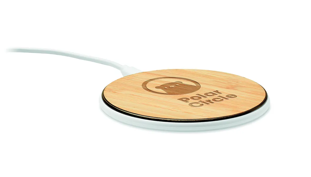 Despad + · Draadloze oplader 15W in bamboe – Hout