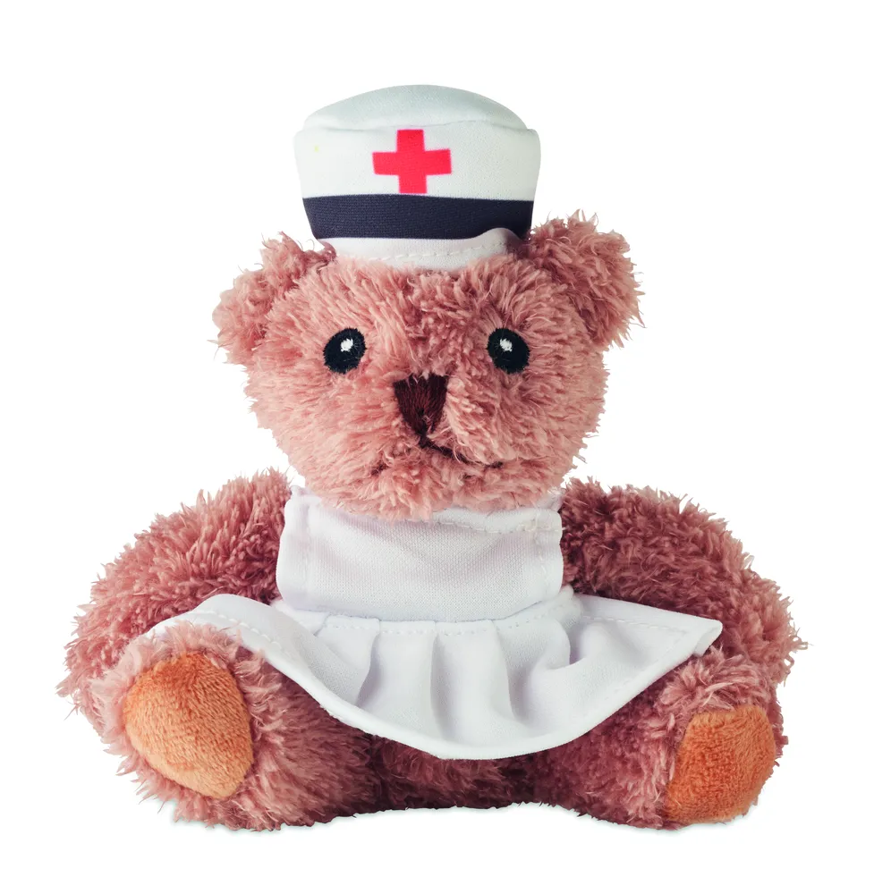 Nurse · Pluche teddybeer verpleegster – Wit