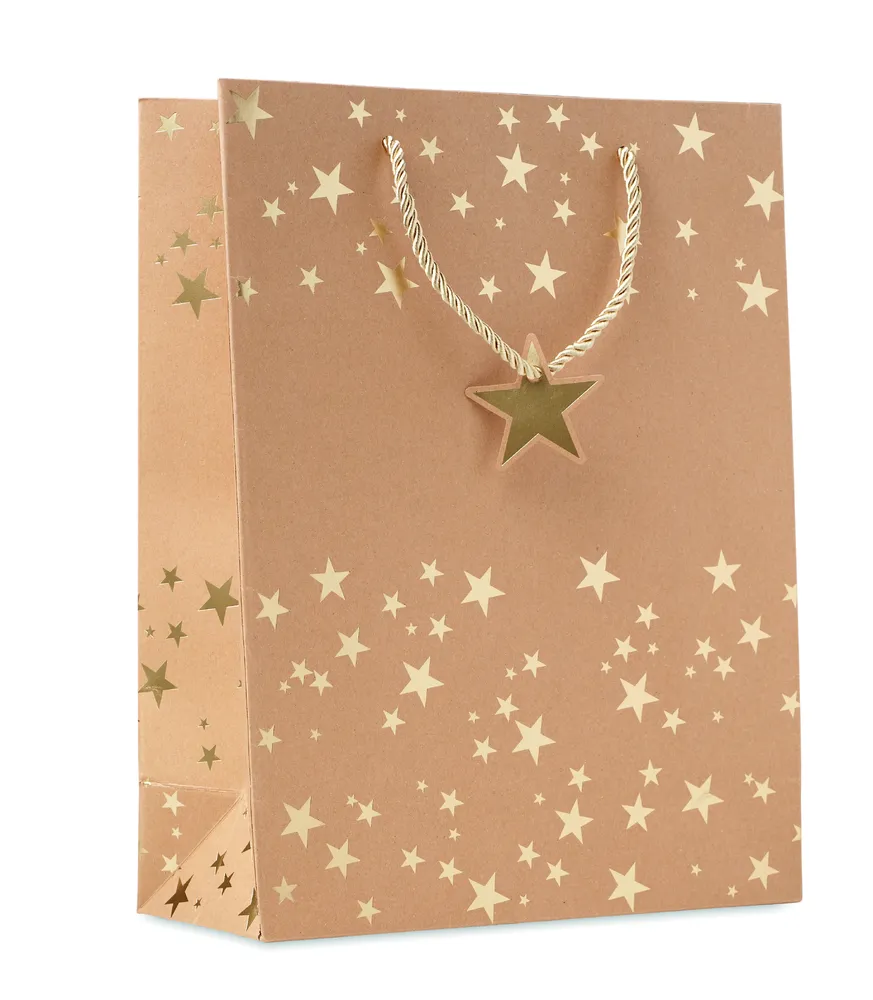 Sparkle · Kraftpapieren geschenkzak – Goud