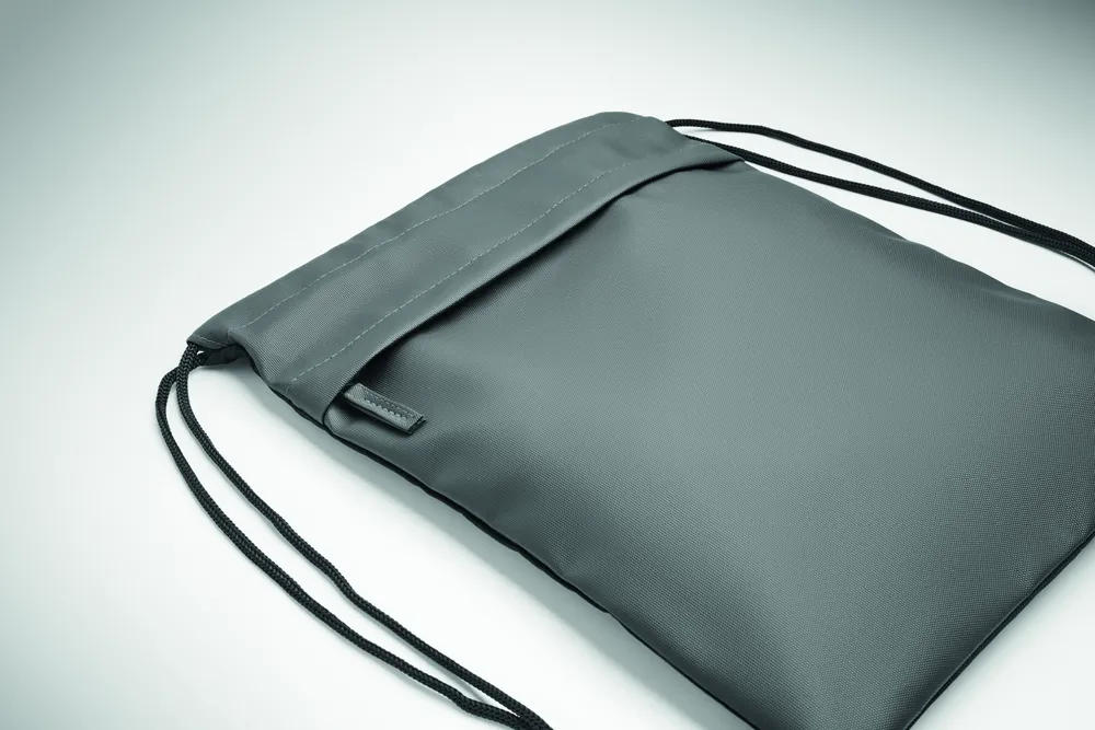 Bangkok Bag · Trekkoordtas van 600D RPET – Steengrijs