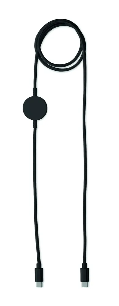 Arger · 60W kabel & horloge-oplader – Zwart