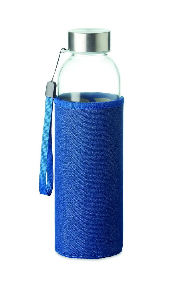 Utah Denim · Glazen drinkfles in tasje – Blauw
