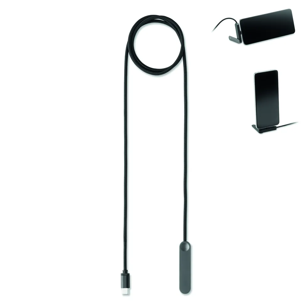 Nifty · 60W USB-C kabel telefoonstand – Zwart