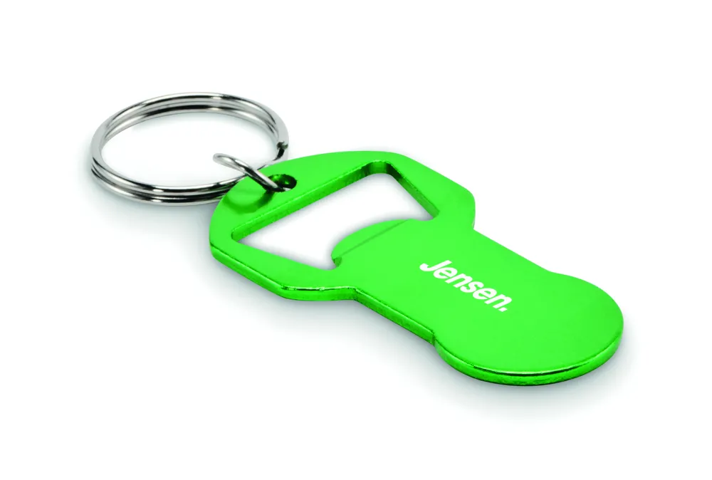 Clave · Alu sleutelhanger flesopener – Groen