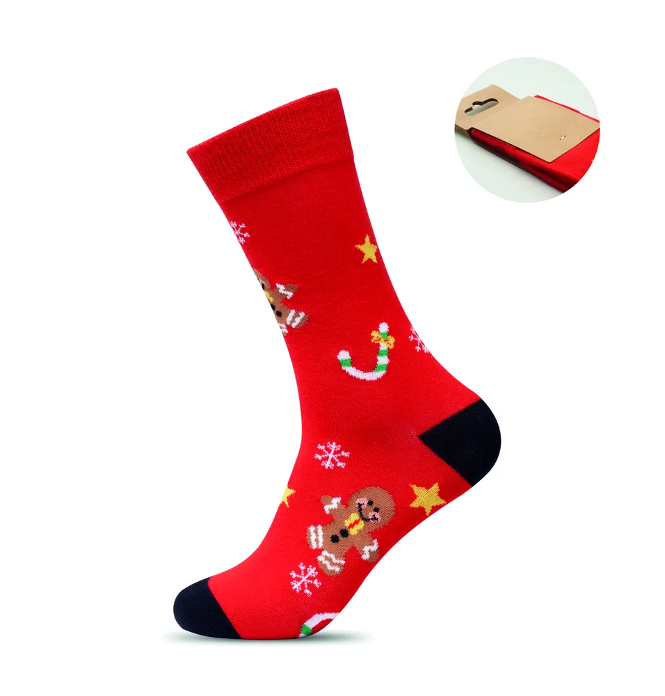 Soc Medium · Paar kerstsokken M – Rood