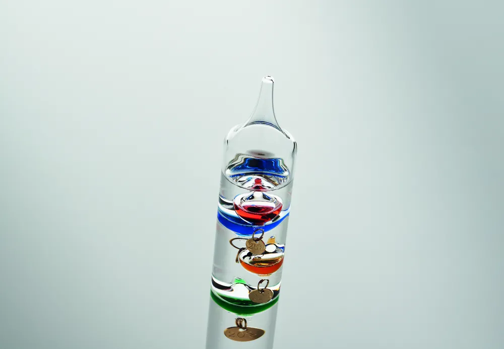 Galileo thermometer glas 28cm – Transparant