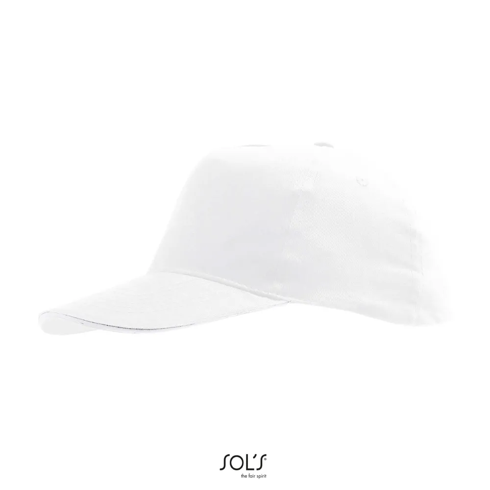Sunny Kids Five Panel Cap – Wit