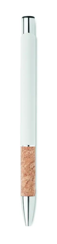 Veria · Pen van aluminium en kurk – Wit