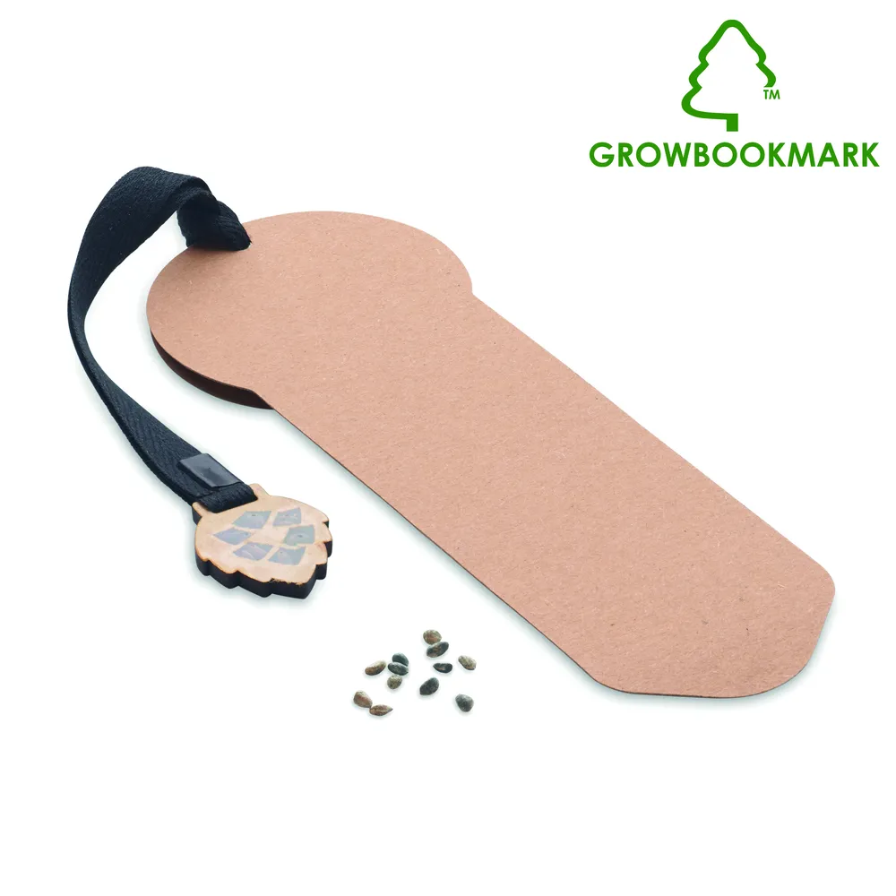 Growbookmark™ · Bladwijzer pijnboomzaad – Beige