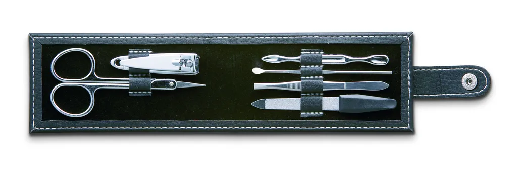 Nailkit · 6-Delige manicureset – Zwart
