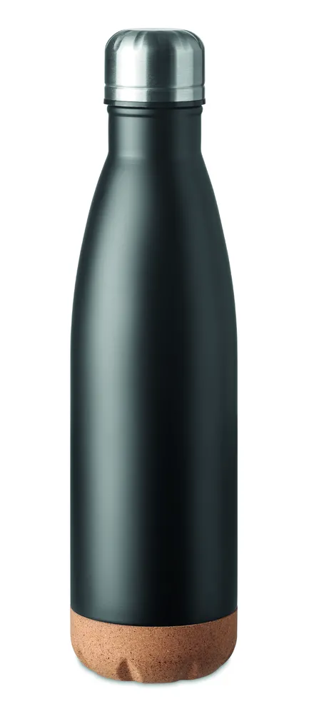 Aspen Cork · Dubbelwandige fles 500 ml – Zwart