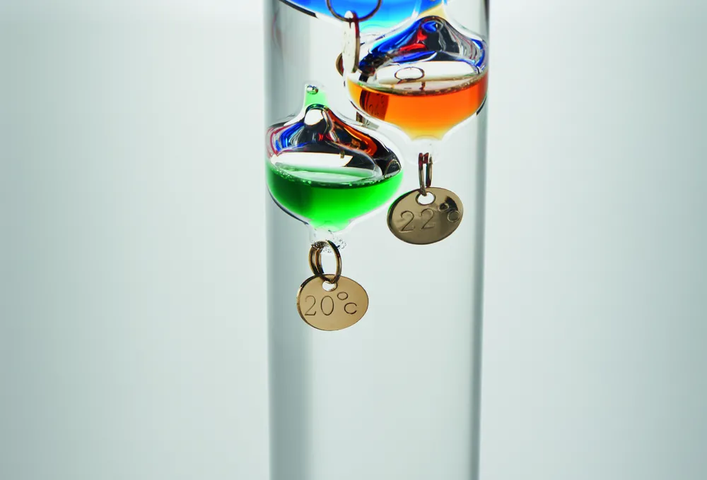 Galileo thermometer glas 28cm – Transparant