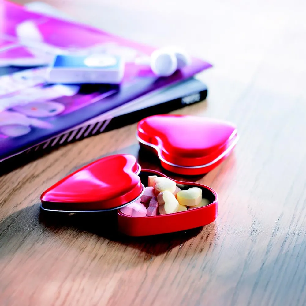Lovemint · Snoepjes in metalen doosje – Rood