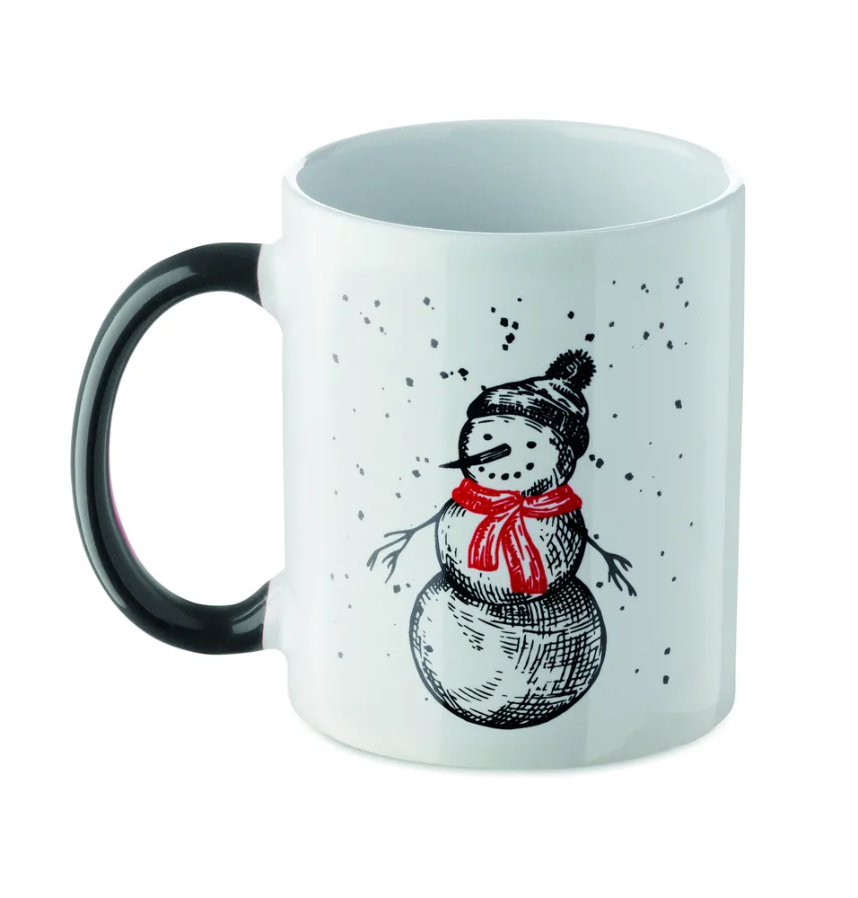 Festimug · Keramische kerst mok 300ml – Zwart/rood