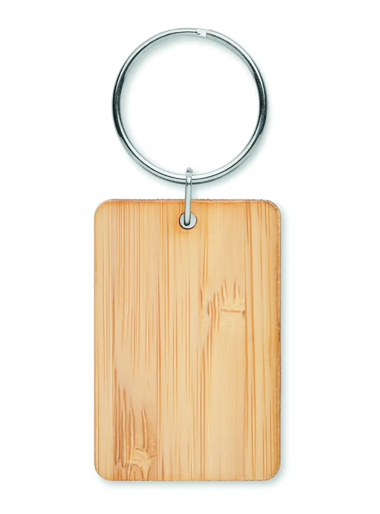 Angleboo · Bamboe rechthoek sleutelhanger – Hout