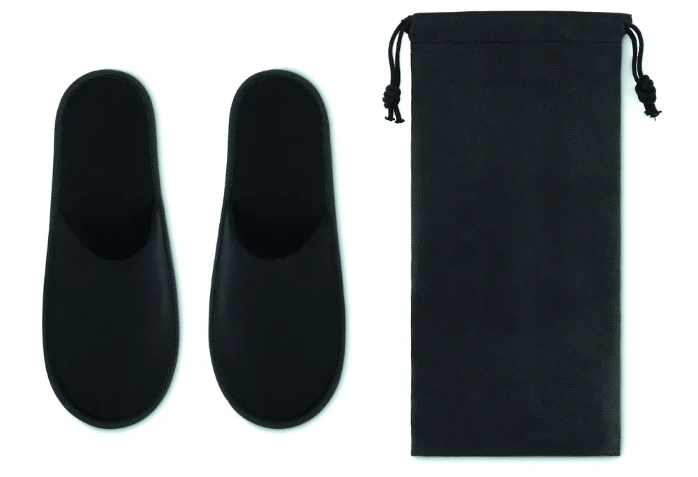 Flip Flap · Hotelslippers in pouch – Zwart