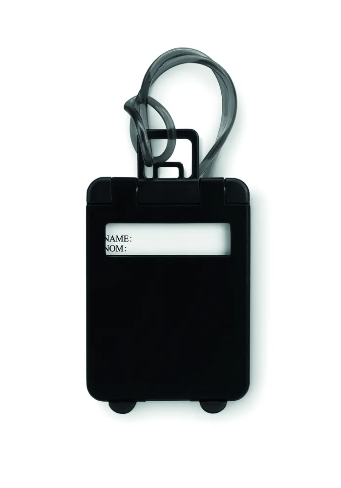 Traveller · Kunststof bagagelabel – Zwart