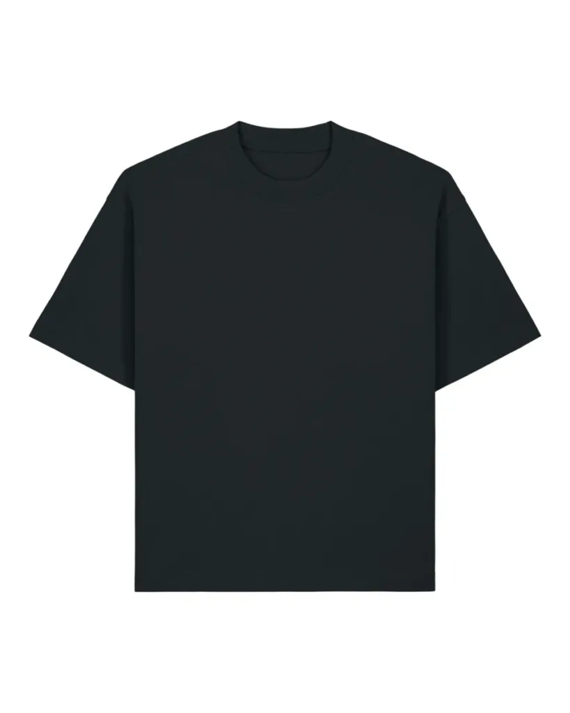 Asher – Streetwear-inspired zwaar T-shirt met een boxy cut – Black