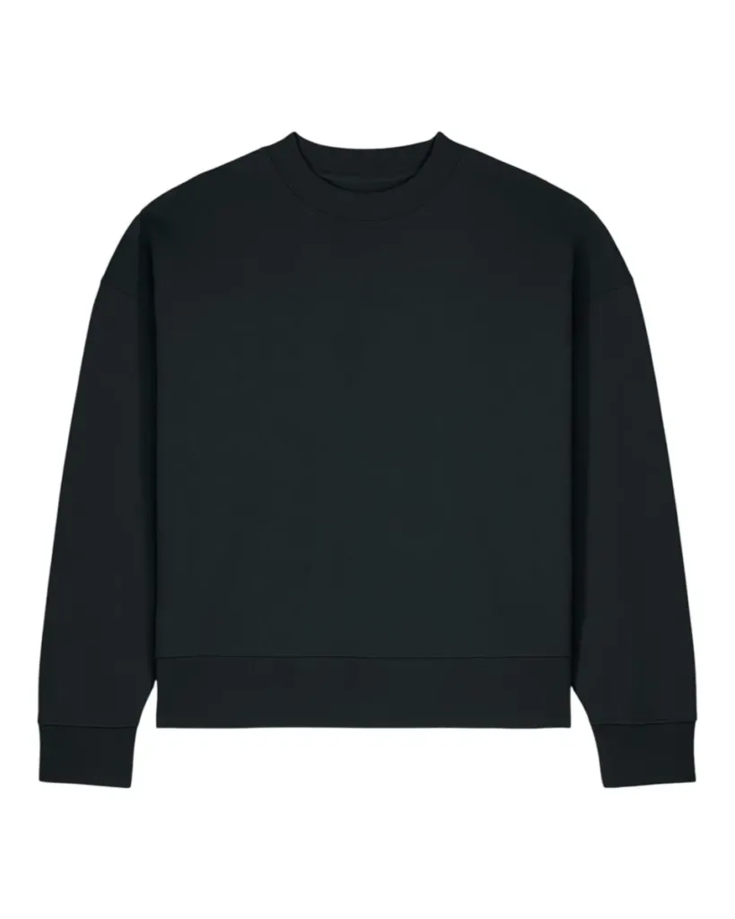 Ryler – Zwaar crewneck sweatshirt met een boxy vorm – Black