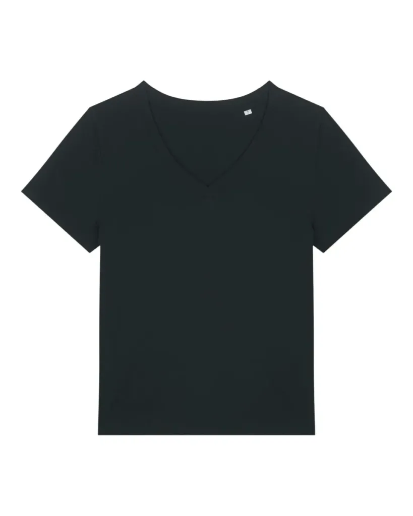 Stella Isla – Lichtgewicht hoogwaardig v-neck T-shirt voor daily dragen – Black