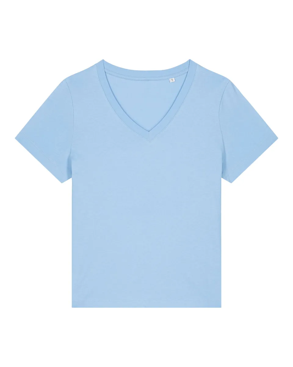 Stella Isla – Lichtgewicht hoogwaardig v-neck T-shirt voor daily dragen – Blue Soul