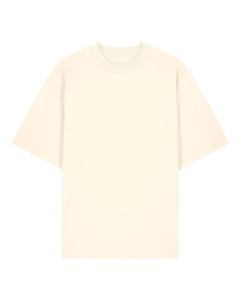 Blaster 2.0 – Oversized mock-neck T-shirt met streetwear style – Cream