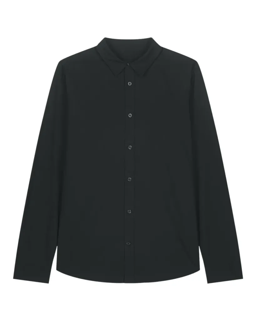 Stella Styler Shirt – Hoogwaardig poplin overhemd voor day-to-night dragen – Black