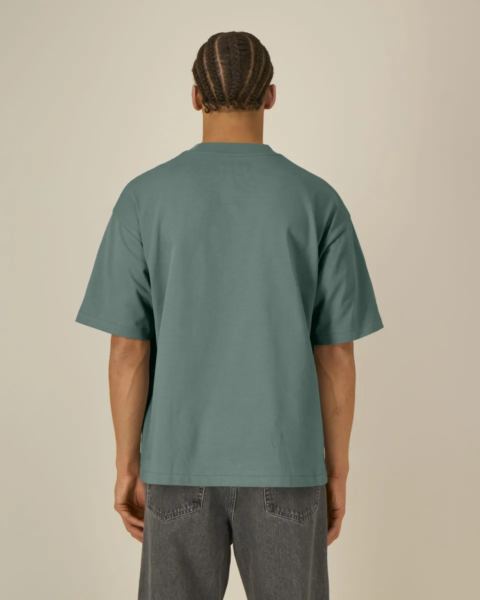Asher – Streetwear-inspired zwaar T-shirt met een boxy cut – Green Bay