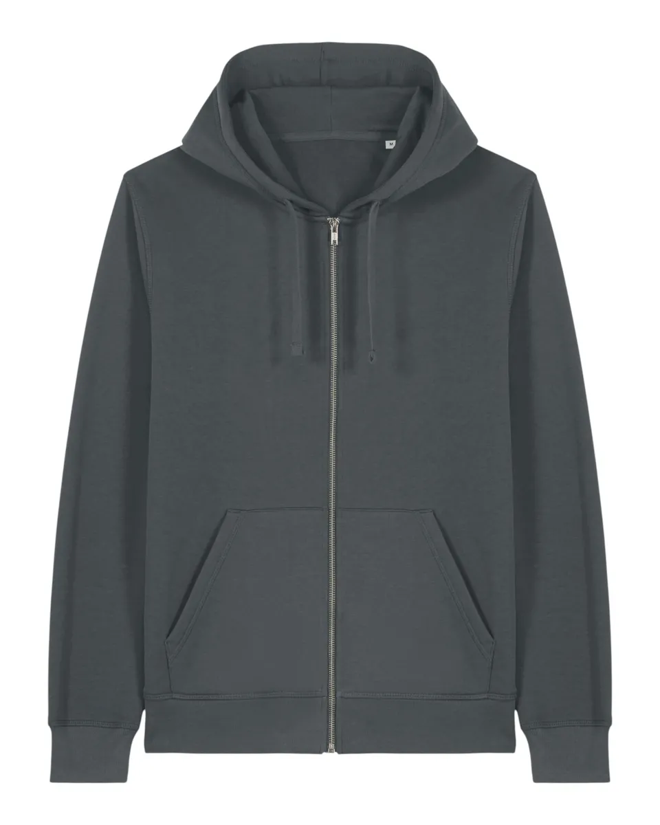 Mixer – Brushed rits hoodie voor changing seasons – Anthracite